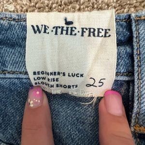 free people beginners luck jean shorts